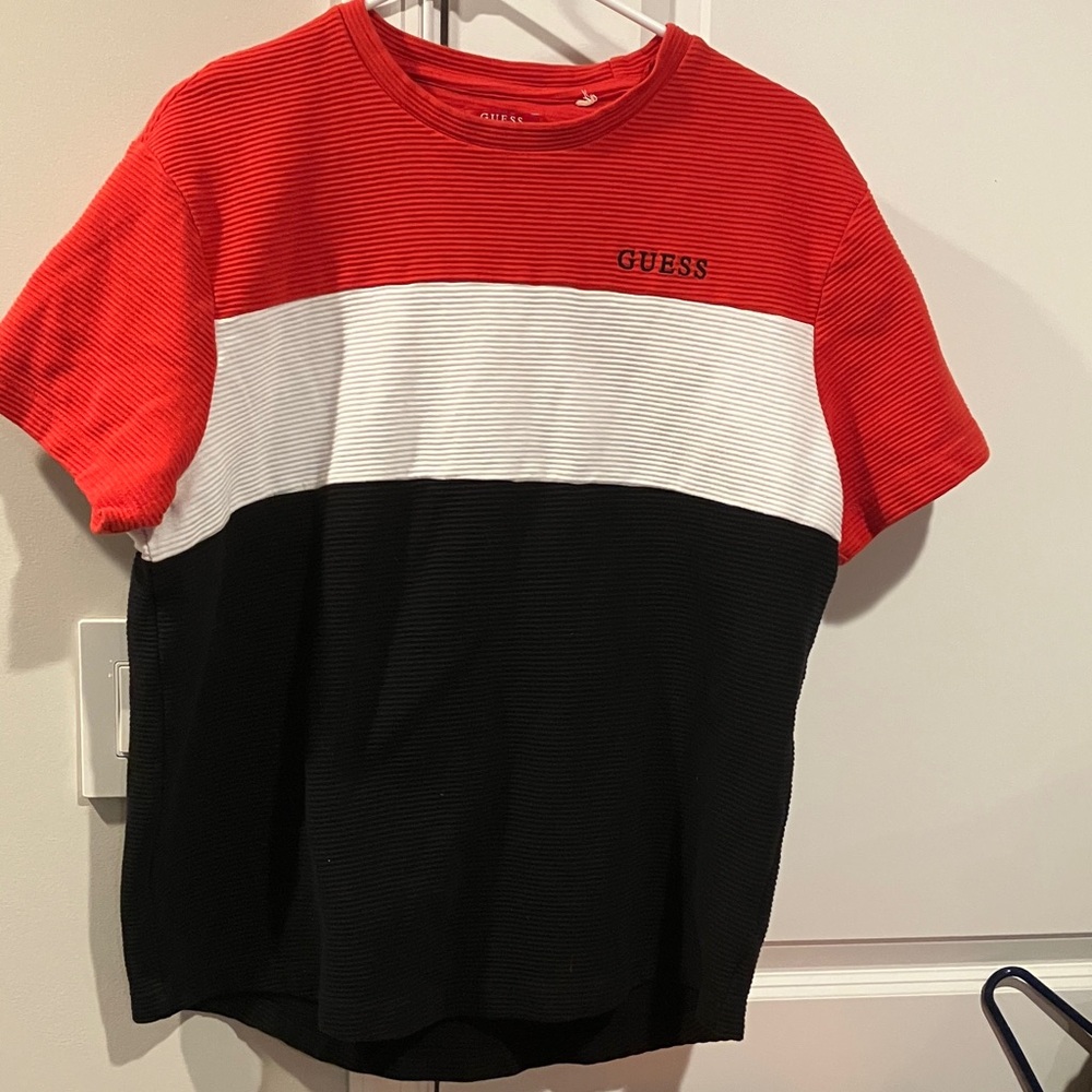 Guess Tri-Color Striped Tee